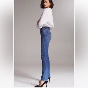Denim Forum Aritzia Medium Wash High Rise Stovepipe Nina Jeans size 28 Women